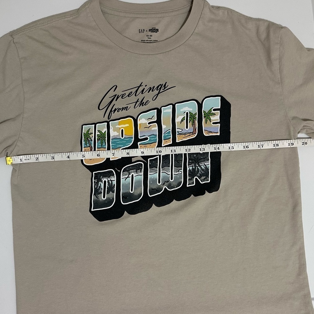 GAP x Stranger Things Unisex Teen Graphic T-Shirt, Teen Size 18-20 in beige - Picture 5 of 11